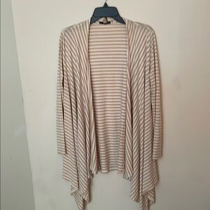 Haani Cream and White Striped Cardigan